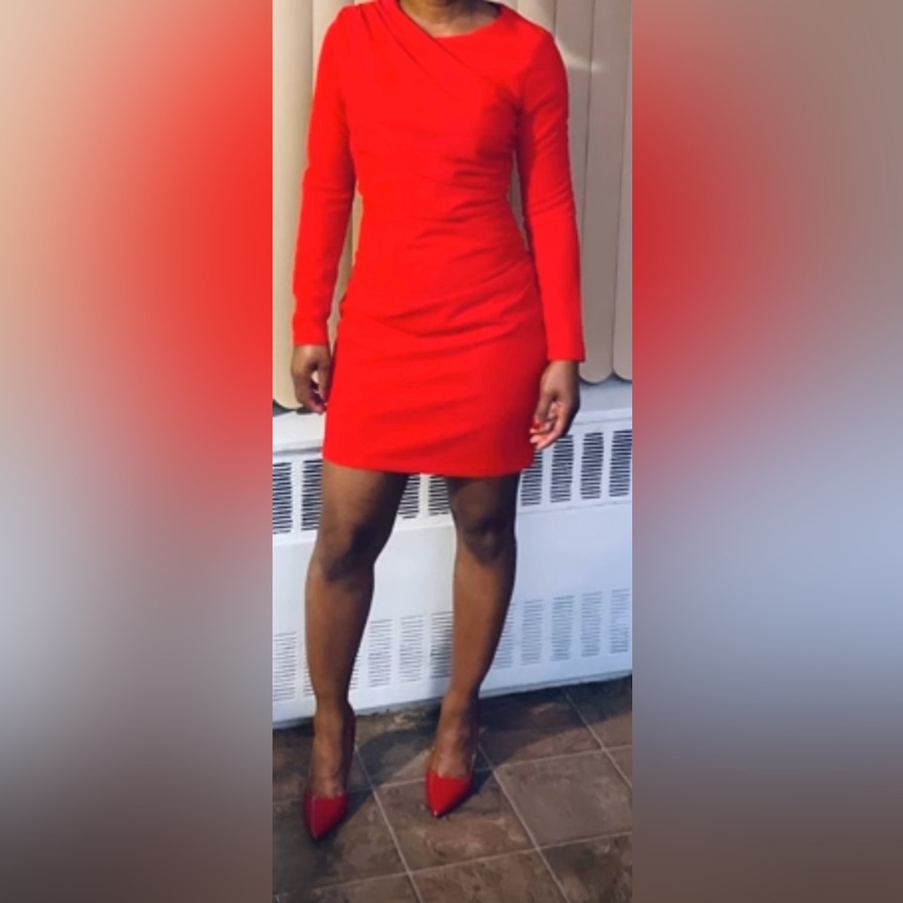 Aqua Brand Elegant Red Long Sleeve Dress. Size S
Worn Once.